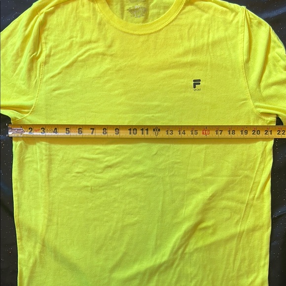 Fila Yellow Long Sleeve Tee Casual Comfort - Picture 6 of 7